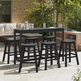 vidaXL Garden Bar Set 3 Pieces White HDPE
