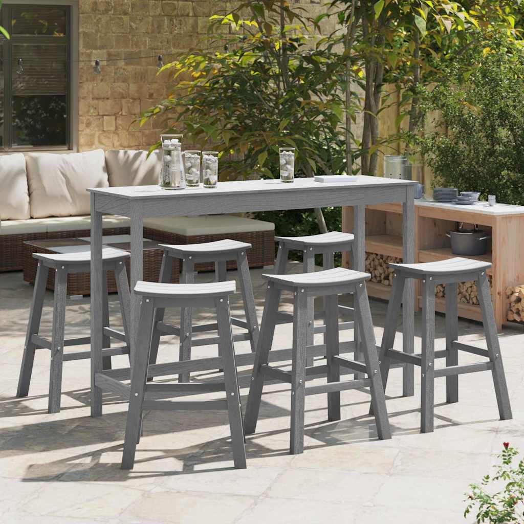 vidaXL Garden Bar Set 3 Pieces White HDPE