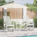 vidaXL Rocking Chair 2 pcs White 92 x 70 x 108 cm Polyethylene