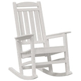 vidaXL Rocking Chair 2 pcs White 92 x 70 x 108 cm Polyethylene