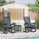 vidaXL Rocking Chair 2 pcs White 92 x 70 x 108 cm Polyethylene