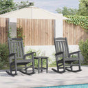 vidaXL Rocking Chair 2 pcs White 92 x 70 x 108 cm Polyethylene