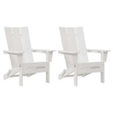 vidaXL Garden Chair 2 pcs White 80.5 x 74.5 x 92 cm Polyethylene