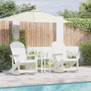 vidaXL Adirondack Schommelstoelen 2 pcs Wit HDPE