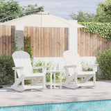 vidaXL Adirondack Schommelstoelen 2 pcs Wit HDPE