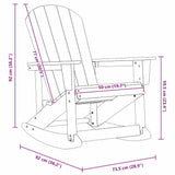 vidaXL Adirondack Schommelstoelen 2 pcs Wit HDPE