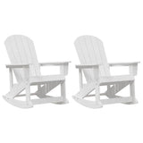 vidaXL Adirondack Schommelstoelen 2 pcs Wit HDPE