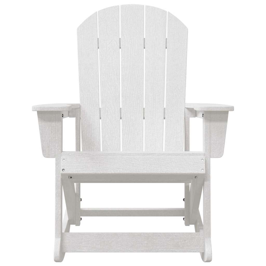 vidaXL Adirondack Schommelstoelen 2 pcs Wit HDPE