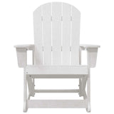 vidaXL Adirondack Schommelstoelen 2 pcs Wit HDPE