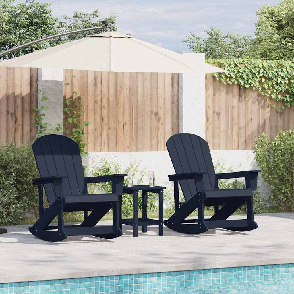 vidaXL Adirondack Schommelstoelen 2 pcs Wit HDPE