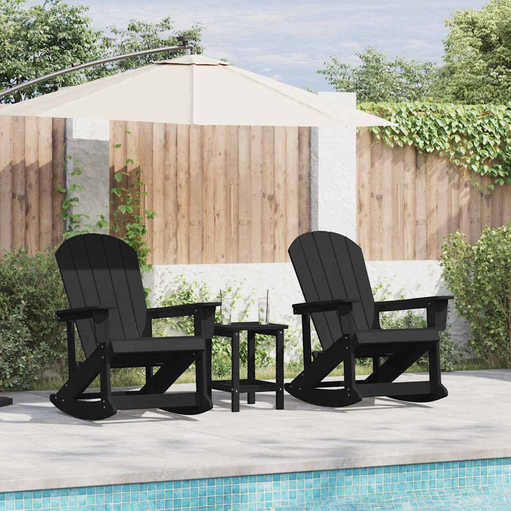 vidaXL Adirondack Schommelstoelen 2 pcs Wit HDPE