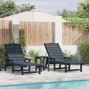 vidaXL Ligstoel 2 pcs Wit 195,5 x 53 x 98,5 cm Polyetheen