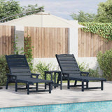 vidaXL Ligstoel 2 pcs Wit 195,5 x 53 x 98,5 cm Polyetheen
