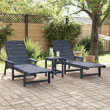 vidaXL Ligstoel 2 pcs Wit 195,5 x 53 x 98,5 cm Polyetheen