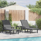 vidaXL Ligstoel 2 pcs Wit 195,5 x 53 x 98,5 cm Polyetheen