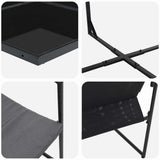 vidaXL Tuin Eettafel Set 5 pcs Zwart Staal