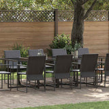 vidaXL Tuin Eettafel Set 5 pcs Zwart Staal