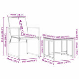 vidaXL Garden Dining Set 9 pcs Black Steel