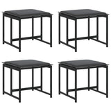 vidaXL Garden Dining Set 9 pcs Black Steel