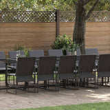 vidaXL Garden Dining Set 9 pcs Black Steel