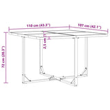 vidaXL Tuin Eettafel Set 9 pcs Zwart Staal