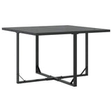 vidaXL Tuin Eettafel Set 9 pcs Zwart Staal