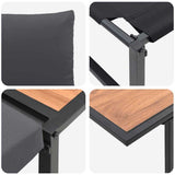 vidaXL Garden Dining Set 3 pcs Anthracite Steel
