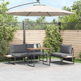 vidaXL Garden Dining Set 3 pcs Anthracite Steel