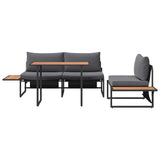vidaXL Garden Dining Set 3 pcs Anthracite Steel