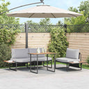 vidaXL Garden Dining Set 3 pcs Anthracite Steel