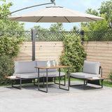 vidaXL Garden Dining Set 3 pcs Anthracite Steel