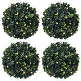 vidaXL Kunstbuxusballen met LED-verlichting 2 st 45 cm groen