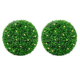 vidaXL Artificial Boxwood Balls with LED Lights 4 pcs 15 cm Green