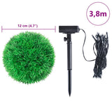 vidaXL Kunstbuxusballen met LED-verlichting 4 st 12 cm groen