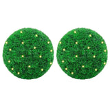 vidaXL Kunstbuxusballen met LED-verlichting 4 st 12 cm groen