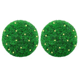 vidaXL Kunstbuxusballen met LED-verlichting 4 st 12 cm groen