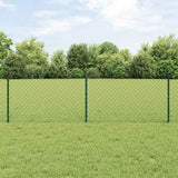 vidaXL Fence with Post Green
