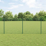 vidaXL Fence with Post Green