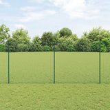 vidaXL Fence with Post Green