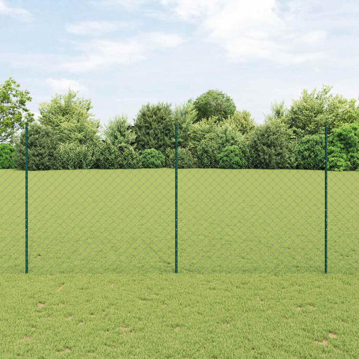 vidaXL Fence with Post Green