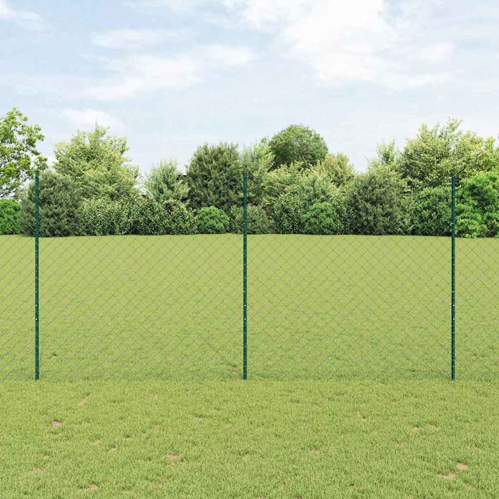 vidaXL Fence with Post Green