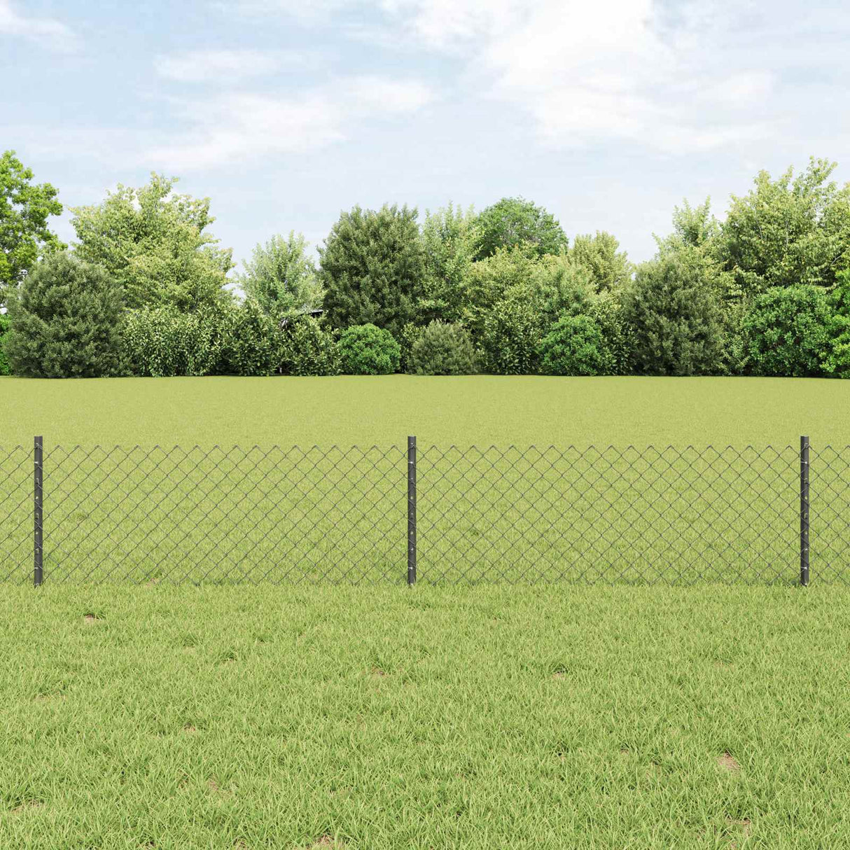 vidaXL Fence with Post Green