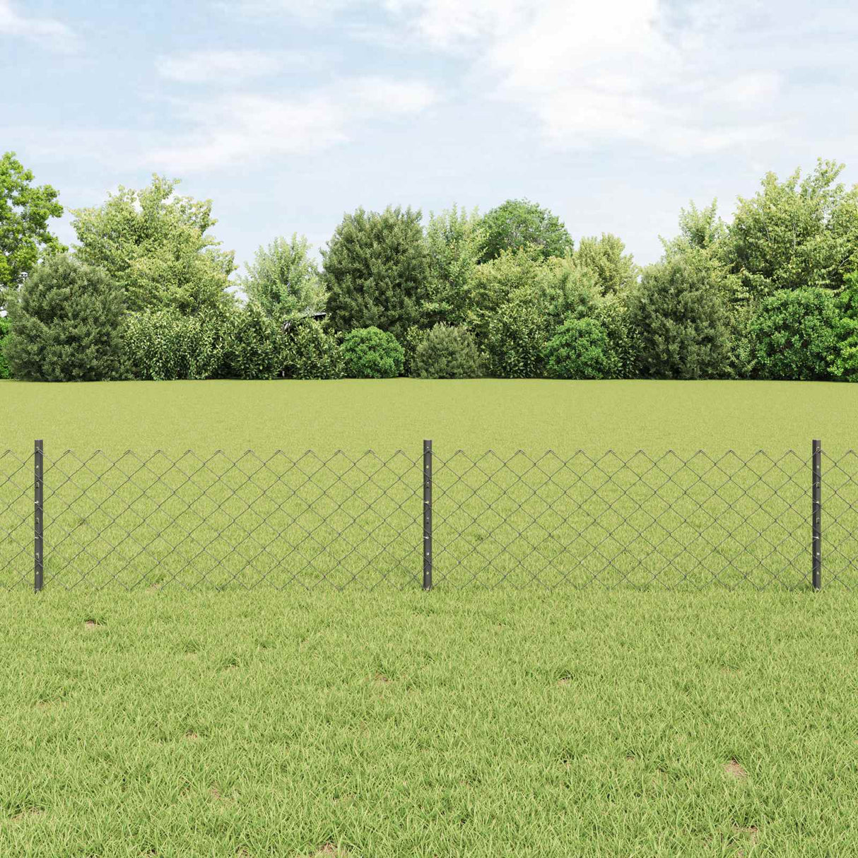 vidaXL Fence with Post Green