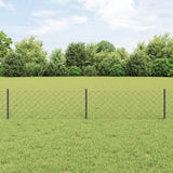 vidaXL Fence with Post Green