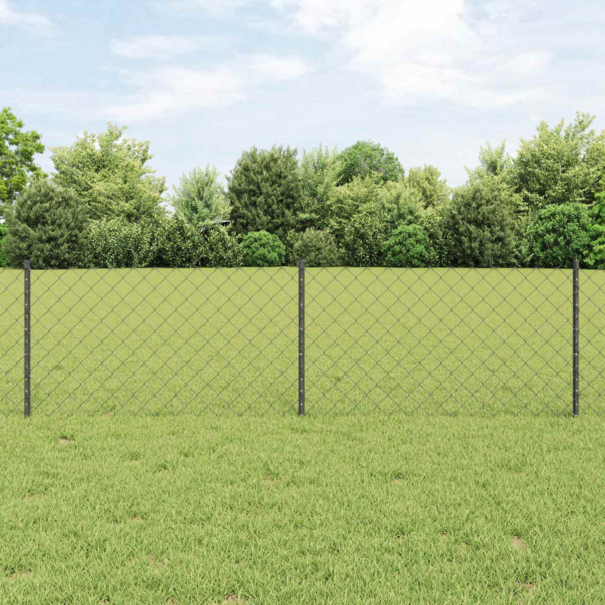 vidaXL Fence with Post Green
