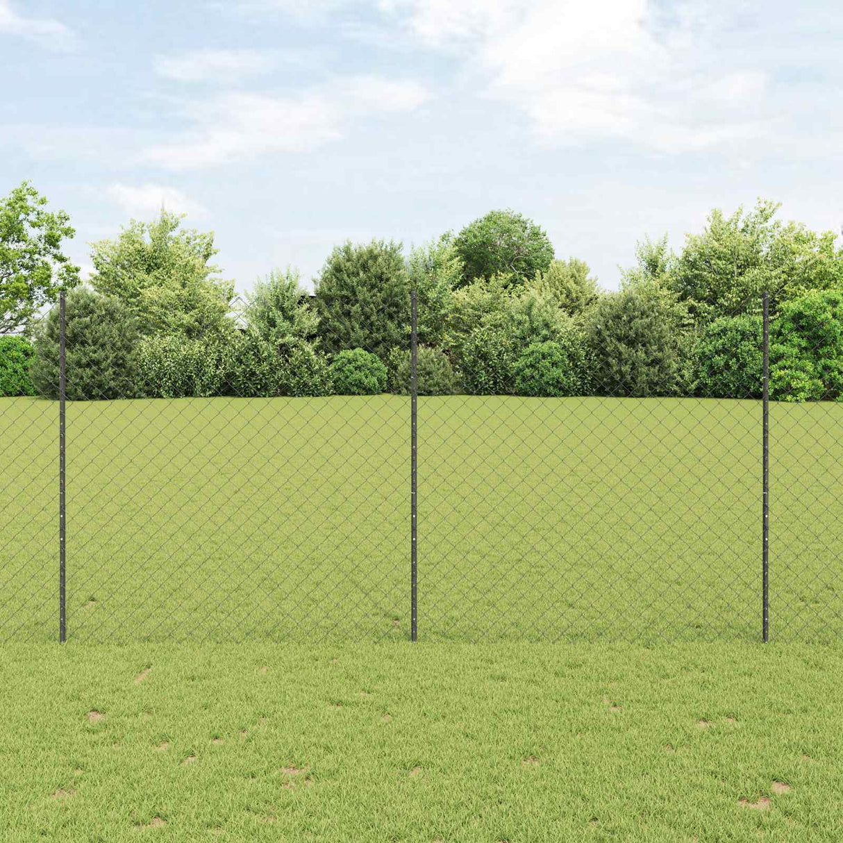 vidaXL Fence with Post Green
