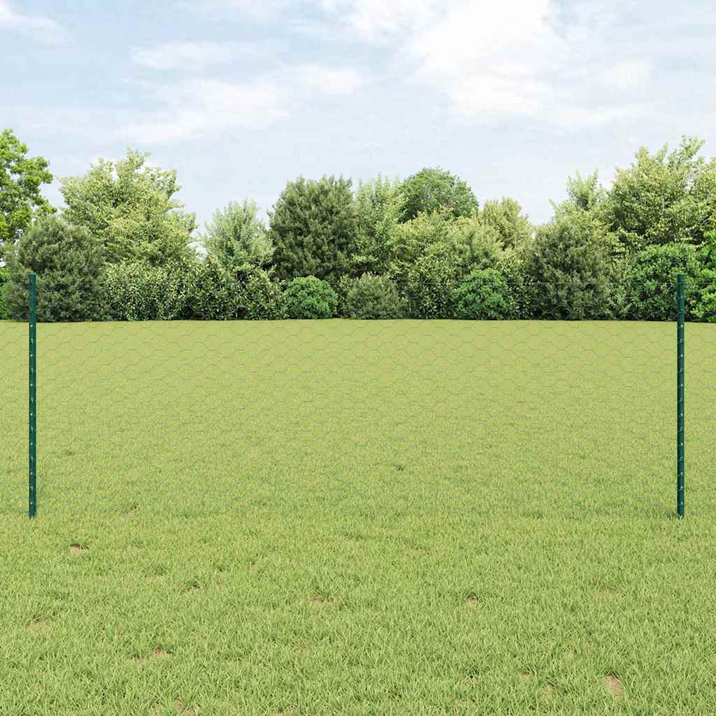 vidaXL Hek met Paal Groen