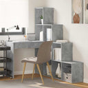 vidaXL Hoekbureau met plank Wit 101,5 x 149,5 x 149,5 cm Bewerkt hout