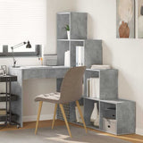 vidaXL Hoekbureau met plank Wit 101,5 x 149,5 x 149,5 cm Bewerkt hout