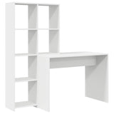 vidaXL Bureau met plank Wit 138,5 x 55 x 143 cm Bewerkt hout